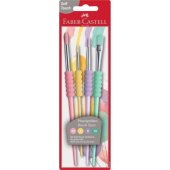 Faber-Castell mokykliniai teptukai, pastelinės spalvos, 4 vnt. FABER CASTELL