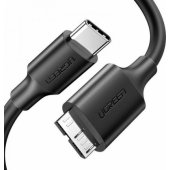 Micro USB-B 3.0 į USB-C 1m juodas