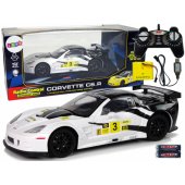 Racing Sports Car R/ C 1:18 Corvette C6.R White 2.4 G Lights