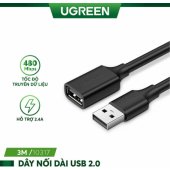 10317 USB 2.0 extension cable 3m Black