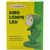 LED gyvūno žibintuvėlis, žalias dinozauras, su pagrindu