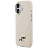 Karl & Choupette MagSafe dėklas iPhone 17, smėlio spalvos