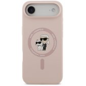 "Liquid Silicone Karl and Choupette MagSafe iPhone Air" Pink