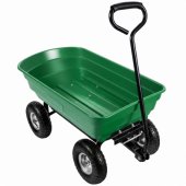 Sodo transportavimo vežimėlis su nuimamu pakreipiamu padėklu, žalias, 120 kg
