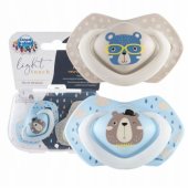 Silicone Symmetrical Soother 0-6m BONJOUR PARIS 22/ 647 Blue 2 pcs