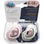 Silicone Symmetrical Soothers BONJOUR PARIS 6-18m 22/ 648 Pink 2pcs