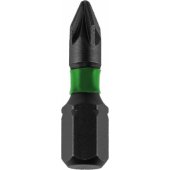 Dedra Pozidriv PZ2x25mm impact screwdriver bits, 2pcs blister