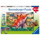 _6821028 Ravensburger Puzzle 2x24 pc Dinosaurs