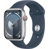 Watch Series 9 Cellular 45 mm sidabrinis/ audros mėlynumo sportinė apyrankė - S/ M