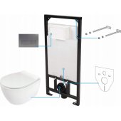 Deante paslėptas WC komplektas 6 viename!
