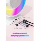 YS110 BT 5.3 Portable karaoke system with 2 Wireless mics White