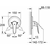 Euroeco Special Single-lever shower mixer Chrome