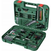 Bosch Powertools Advanced Hand Tool S, 64 pieces (green, with tool cas