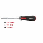 Ratchet screwdriver 1/ 4´´ + 6 bits