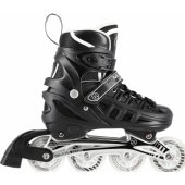 Nils Extreme NH10905 reguliuojami riedučiai su keičiamu peiliuku, juodi, dydis 39–42