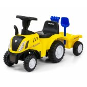 Transporto priemonė su New Holland T7 traktoriumi