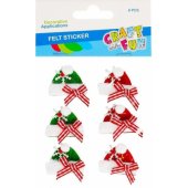 Craft with Fun OZDOBA BN FILC CZAPECZKI SPRZYL 6SZT CF 12/ 144