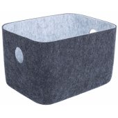 Lido veltinis 20x15,5xH12cm tamsiai pilkas