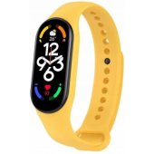 Xiaomi Mi Band 5/ 6/ 7 silikoninis dirželis, tamsiai geltonas