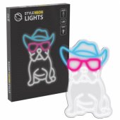 SNL114MT Style Neon Lights buldogas su akiniais