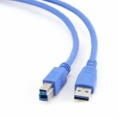 USB-A į USB-B kabelis 1.8 m mėlynas