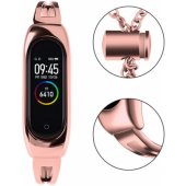 Metal bracelet Xiaomi Mi Band 3/ 4/ 5/ 6 Pink