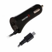 "USB 2.4A + Micro USB Cable 60cm" Black