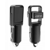 Car charger 2x USB-A 4.8A Black