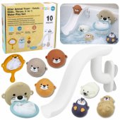 Bath Toys Otter Animals Slide Basket Strainer 10 pcs.