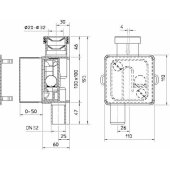 _7434922 Kondensato sifonas DN32, potinkinis, 0.15l/ s