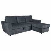 Kampinė sofa-lova INGMAR, antracito spalvos