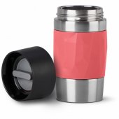 Emsa TRAVEL MUG Compact thermal mug (coral/ stainless steel, 0.3 liters