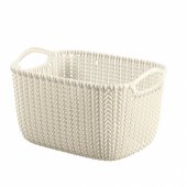 Baltas megztas krepšys 8L 30x22x17cm