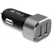 Power Car Charger 24W 2xUSB 2.4A Silver