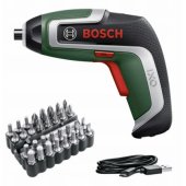 Bosch Powertools akumuliatorinis atsuktuvas IXO 7 antgalių rinkinys 3.6 volts (green/ b