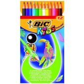 Bic Bic Kids Tropicolors2 spalvoti pieštukai, dėžutėje 12 vnt. - 832566