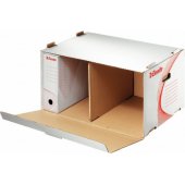Esselte iš priekio atidaroma archyvinė dėžė, balta - 128910