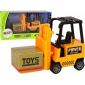 Orange forklift truck