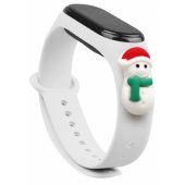 Xiaomi Mi Band 5/ 6 baltas Kalėdų senis besmegenis 1