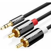 Jack 3.5 mm į 2x RCA 5 m juodas