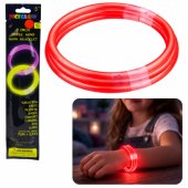 Triguba fluorescencinė tamsoje šviečianti neoninė lazdelė-apyrankė