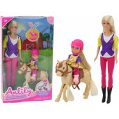 Anlily Doll Set with a Child and a Pony, Horse Farm