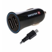 "Premium Car Micro USB 2.1A" Black