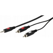 Kabelis 3,5 mm - 2xRCA 2,5 m (46031)