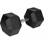 Guma dengtas ketaus hantelis HEX 37.5 kg REBEL ACTIVE