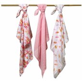 397/ 07 Natural Bamboo Diapers Pink 3pcs