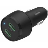 Car rapid charger 2xUSB-C 45W Black