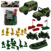 Military Set Soldiers Vehicles Military Base Tower Figures 46 pcs.