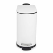 LA036690WHTPEU7 Slimline D-Shaped Pedal Bin 5-Litre, White