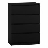 Topeshop Komoda szafka 4 szuflady m4 czerń